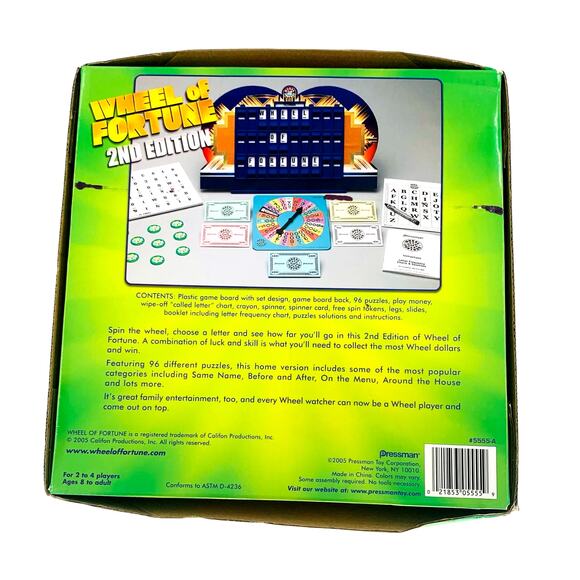 Wheel Of Fortune Board Game Pressman 2nd Edition 2005 Word Puzzles Home Version - Picture 2 of 11
